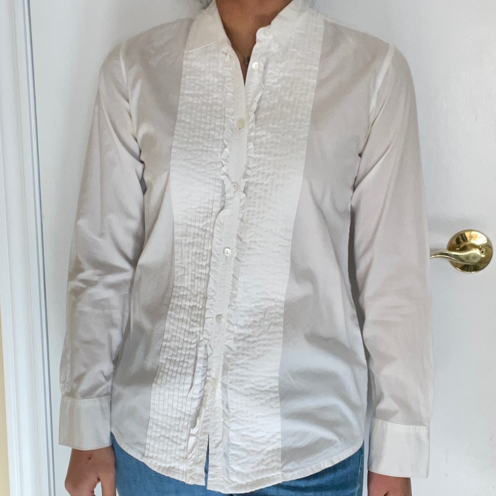 Gap white button up blouse